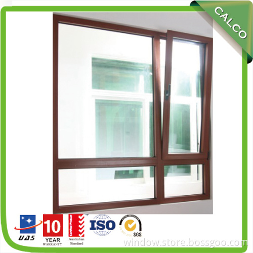 European Standard Aluminum Tilt Turn Glazed Glass Window